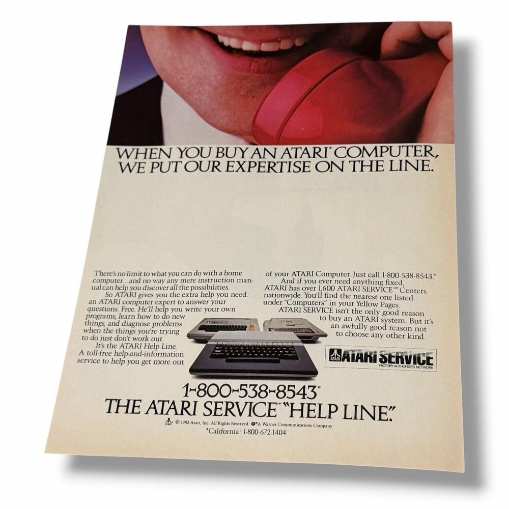 1983 Atari When You Buy an Atari Computer Vintage Print Ad AD